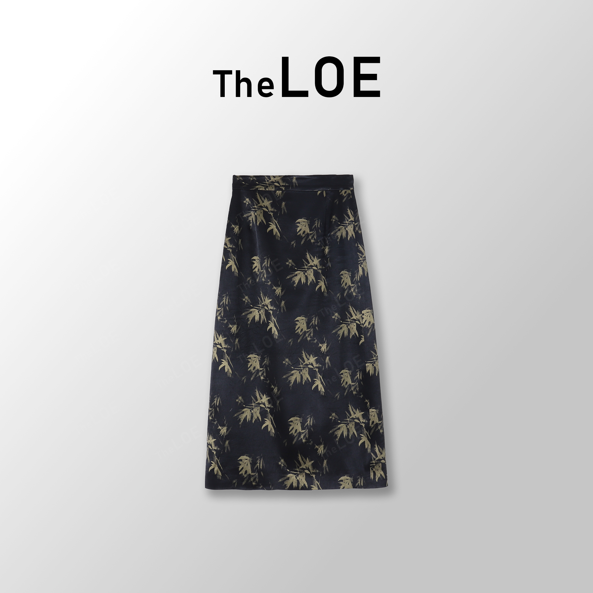 TheLOE/{竹韵 山水有致}醋酯新中式国风印花半身裙#01.26Q-G1316