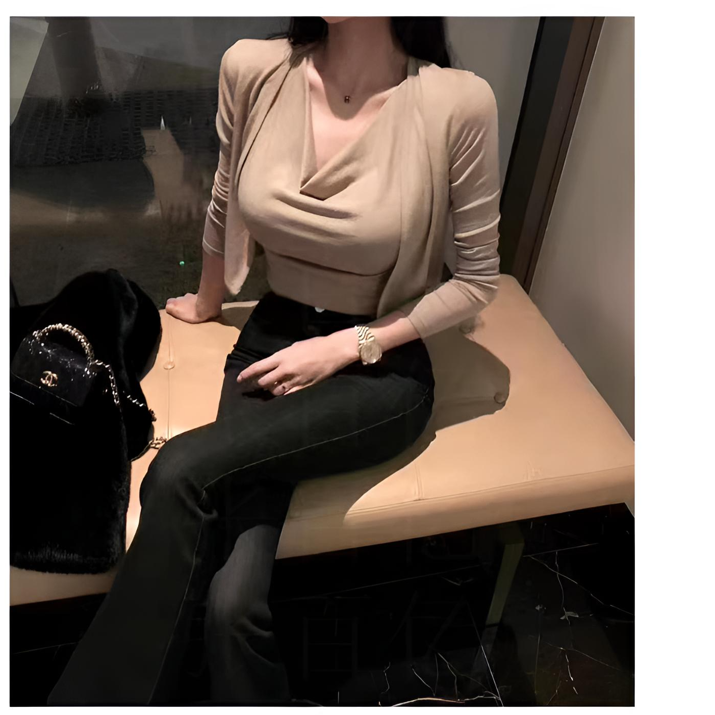 张百亿初秋穿搭韩系外套女短款长袖2024新款秋冬季开衫背心套装