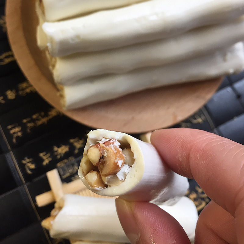 广东湛江特产夹心麦芽糖传统纯手工糖怀旧零食麦芽糖花生芝麻糖