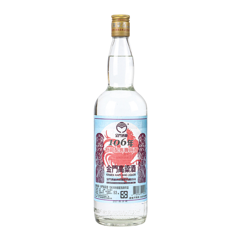 金門高粱酒一公升106中秋配售酒2017年份白酒三节送礼53度1000ml