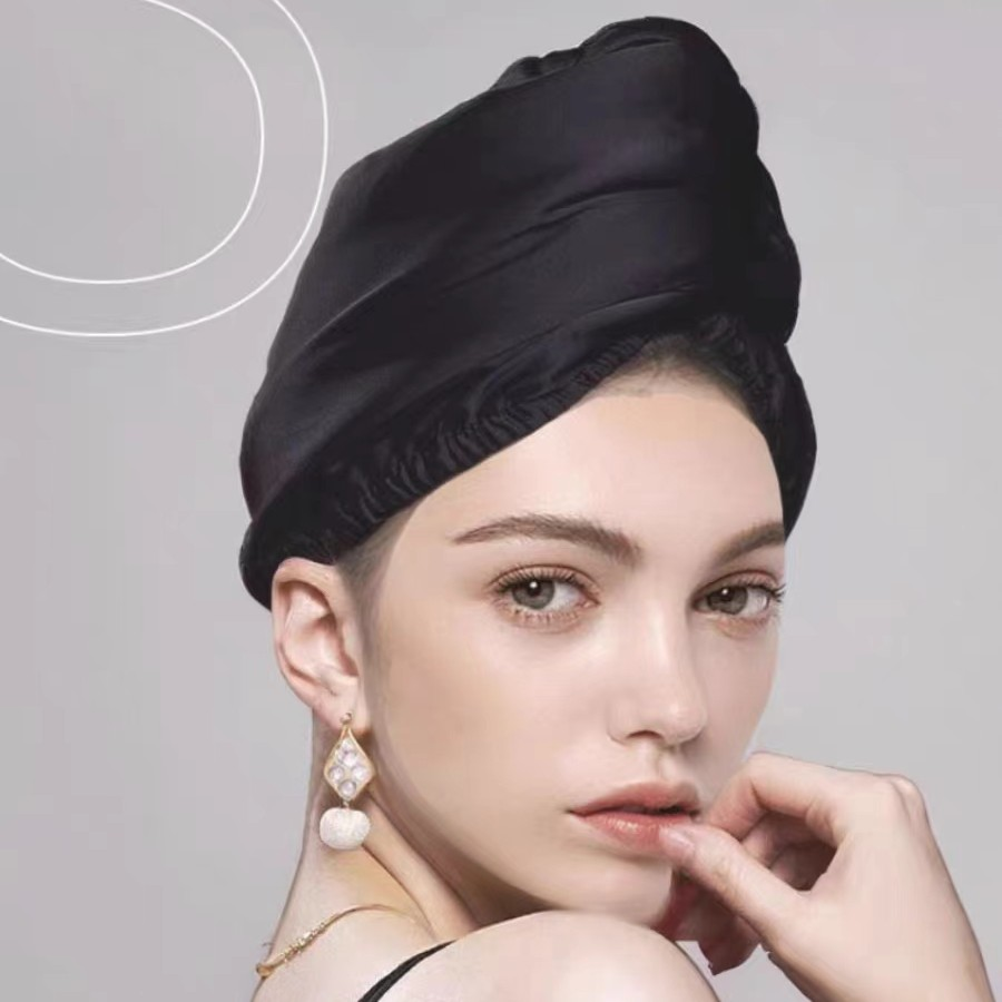 法国贵妇干发帽珊瑚绒浴帽干发巾干发帽女超强吸水加厚包头巾双层