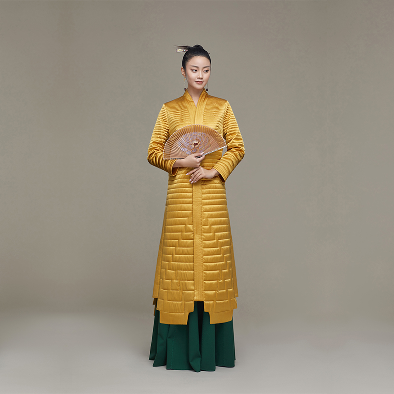 吉祥斋女装汉宫阁大衣长款棉衣秋冬新款外套 国风礼服汉服正品