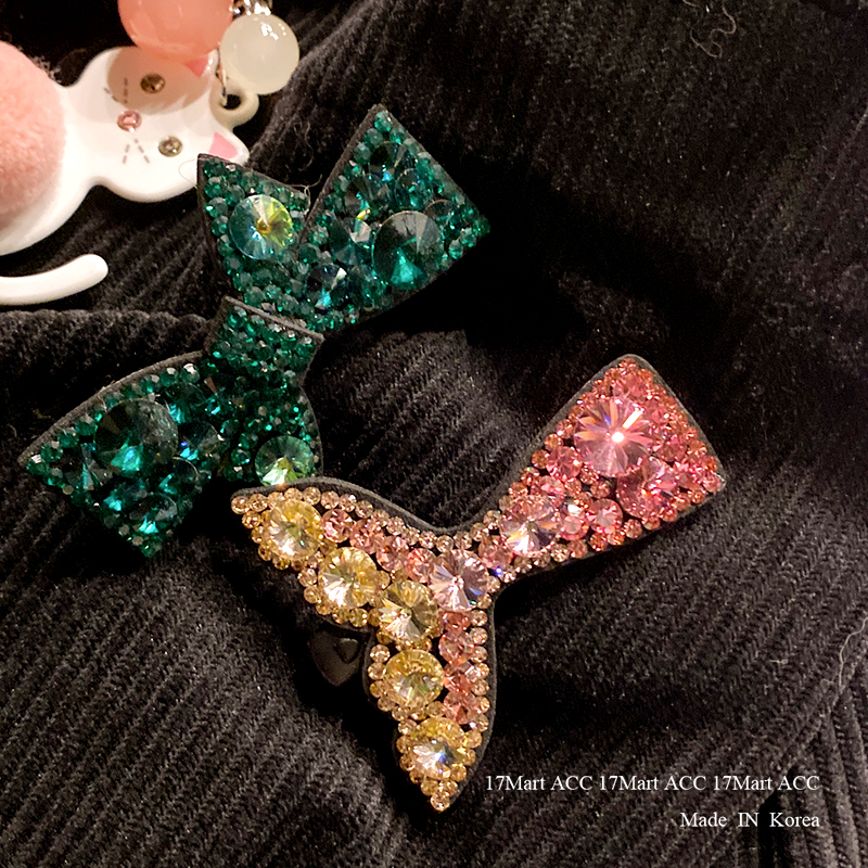 韩国蝴蝶结刘海碎发发夹彩色夹子人鱼尾侧边刘海夹