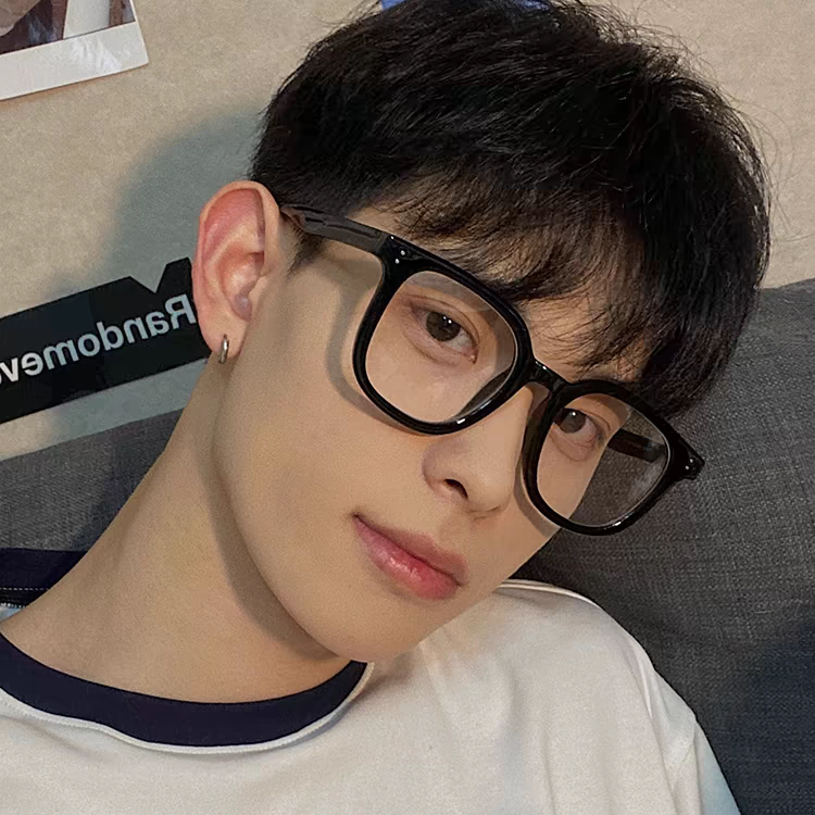防蓝光黑框眼镜男款大框平光素颜神器高级感无度数专业配近视度数