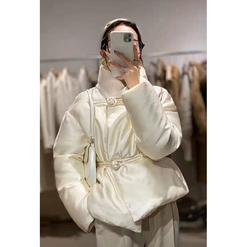 波司澄新中式羽绒服女士设计感小众中国风百搭高级感白鸭绒保暖冬