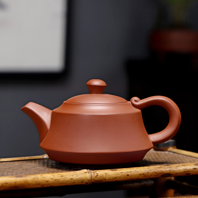 瑞义-朱泥大红袍素面吉祥壶250毫升（尤齐垚）B14