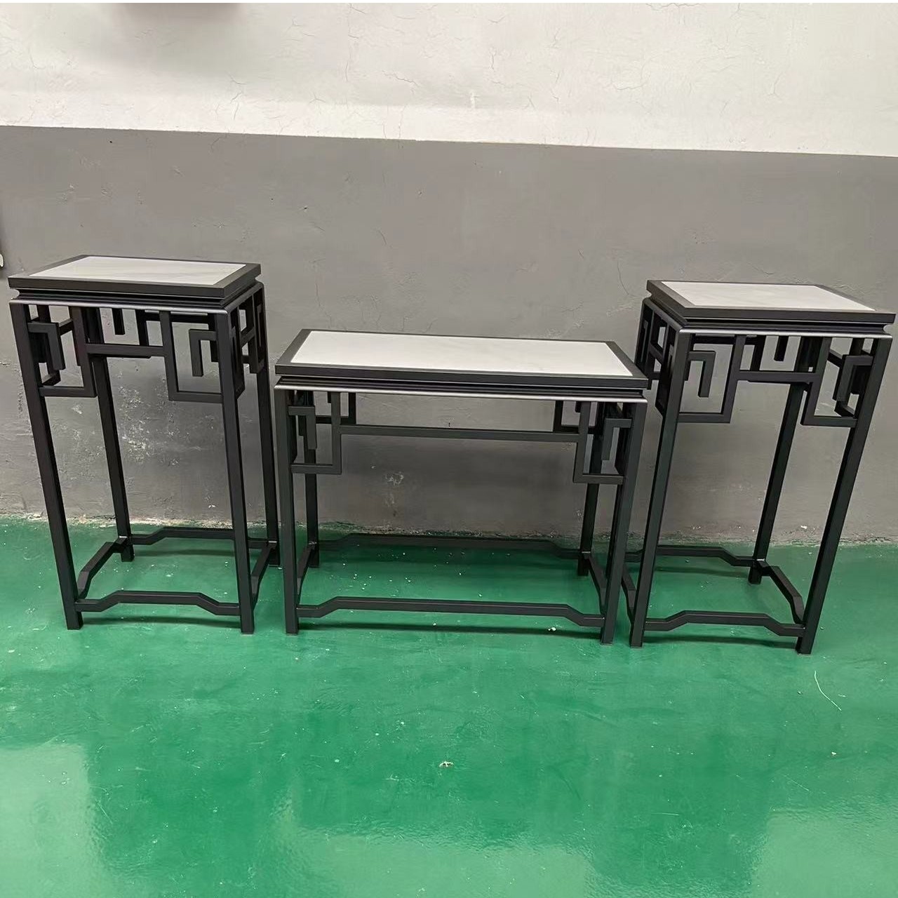 铝合金耐磨美观新中式套组花架花台盆景架罗汉松园林景观盆艺盆栽