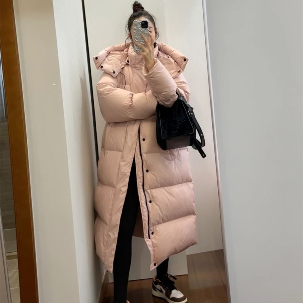 2023新款羽绒服加厚长款羽绒服女年冬季新款衣宽松过膝袄面包服外
