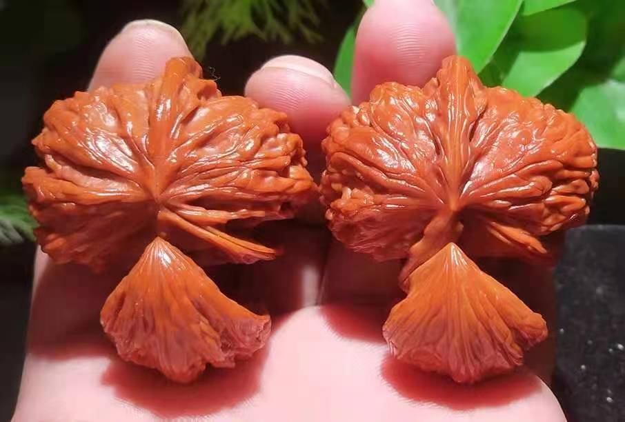 文玩核桃磨盘犀牛角狮子头手工盘玩收藏佳品