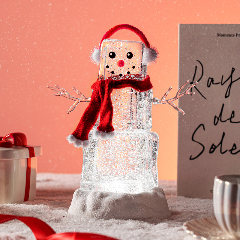 圣诞节雪花水晶球八音盒送儿童女生女孩音乐盒冰块雪人生日礼物