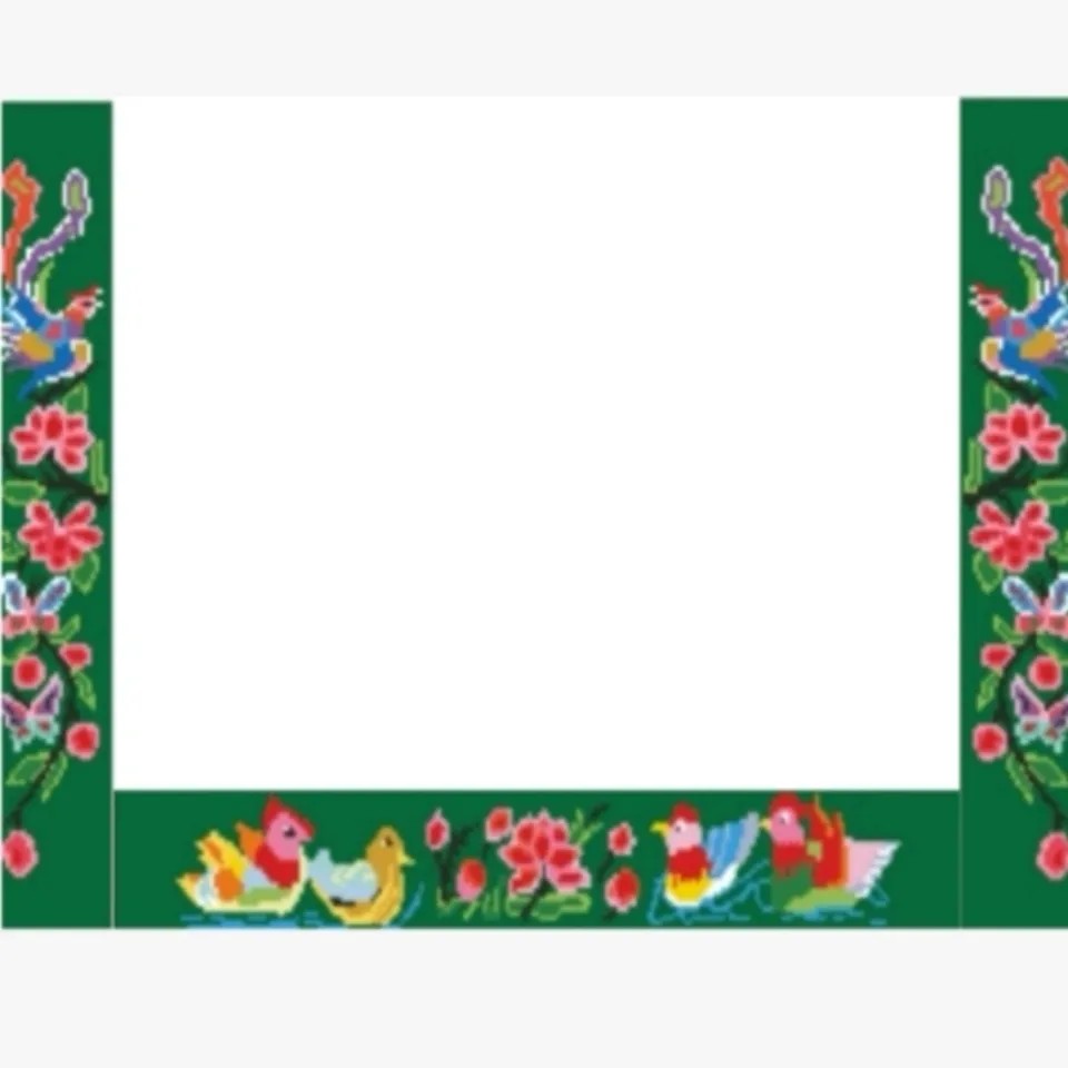 手工款尺寸均码文山柱子十字绣刺绣23年新款满绣三股线绣中格绣布