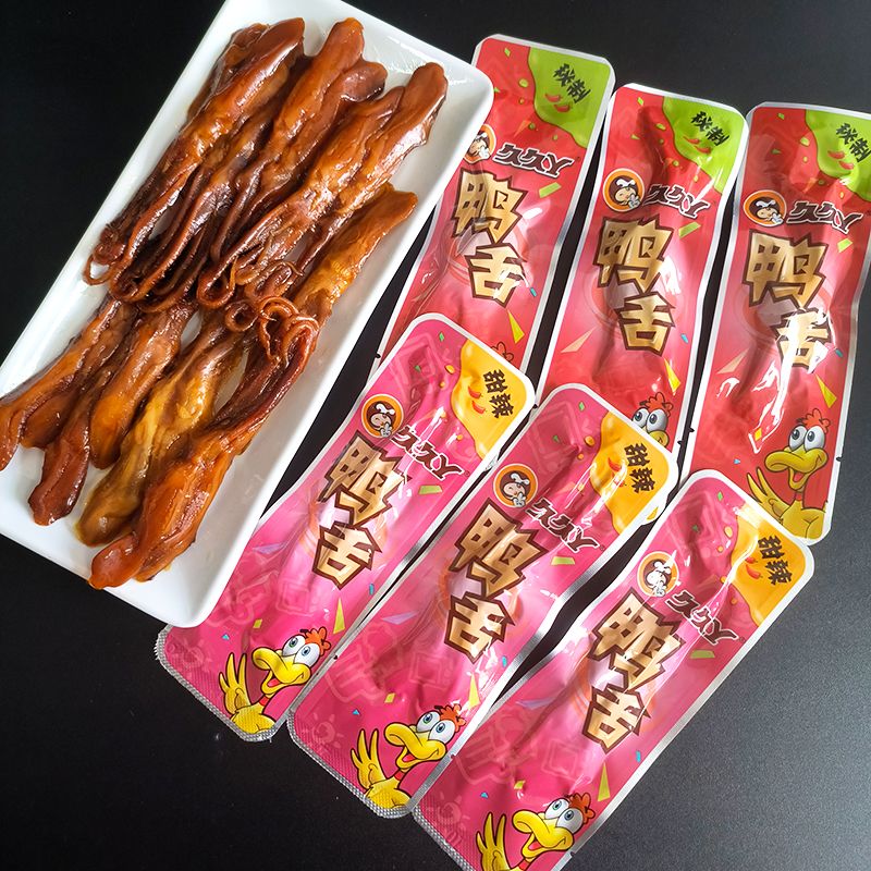 久久丫甜辣鸭舌散装称重秘制卤味头鸭肉类办公休闲小吃零食品