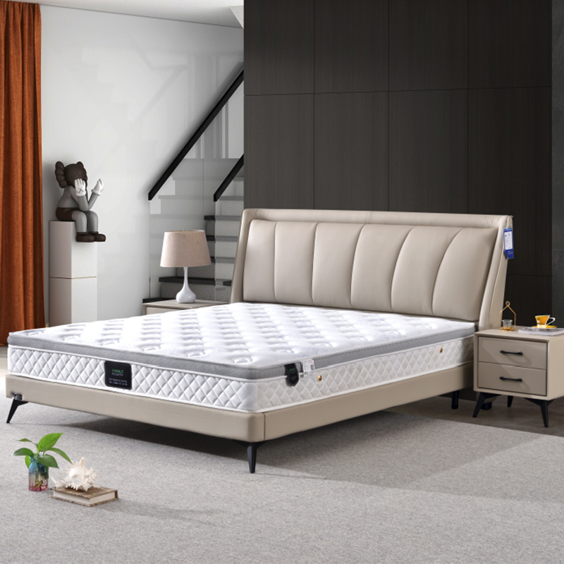 联乐现代简约头层牛皮软包双人皮艺床轻奢主卧新款家具真皮床2231