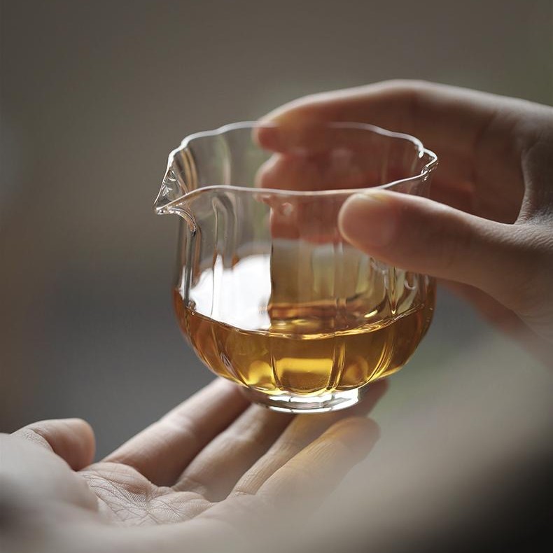 祖奇中式公道杯耐热玻璃高硼硅手工茶道茶器匀杯高档家用分茶防烫