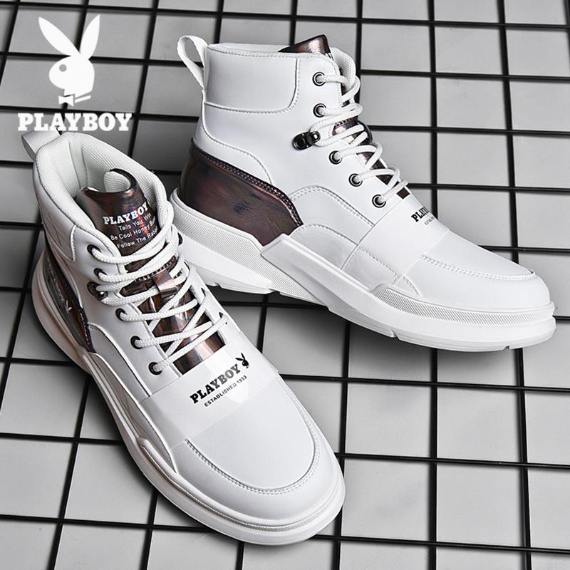 PLAYBOY男鞋秋冬季鞋子新款男鞋冬季加绒棉鞋爆款运动休闲高帮鞋