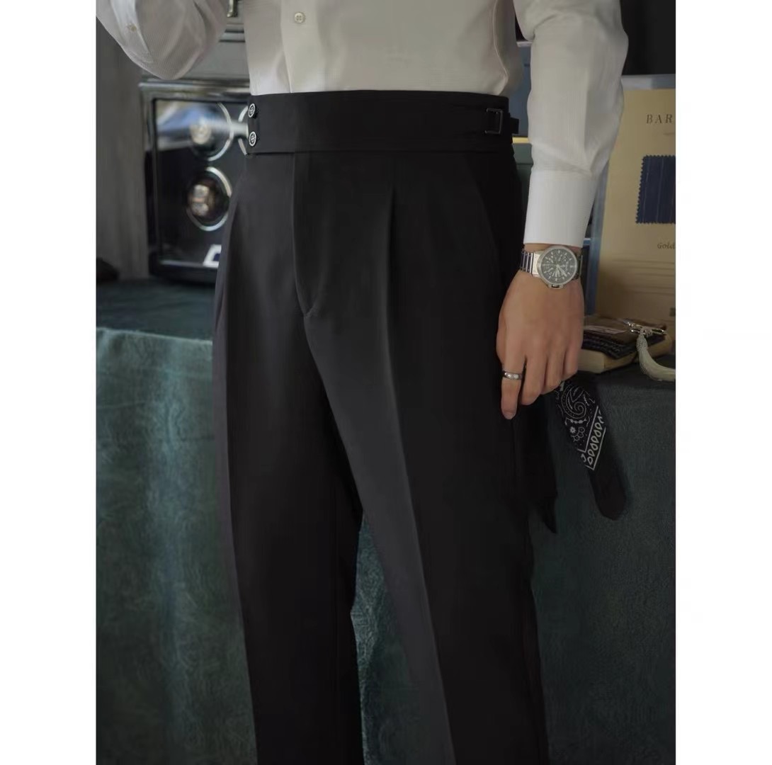 【Gc- 古潮】--上新-轻奢高级感意式高腰西裤