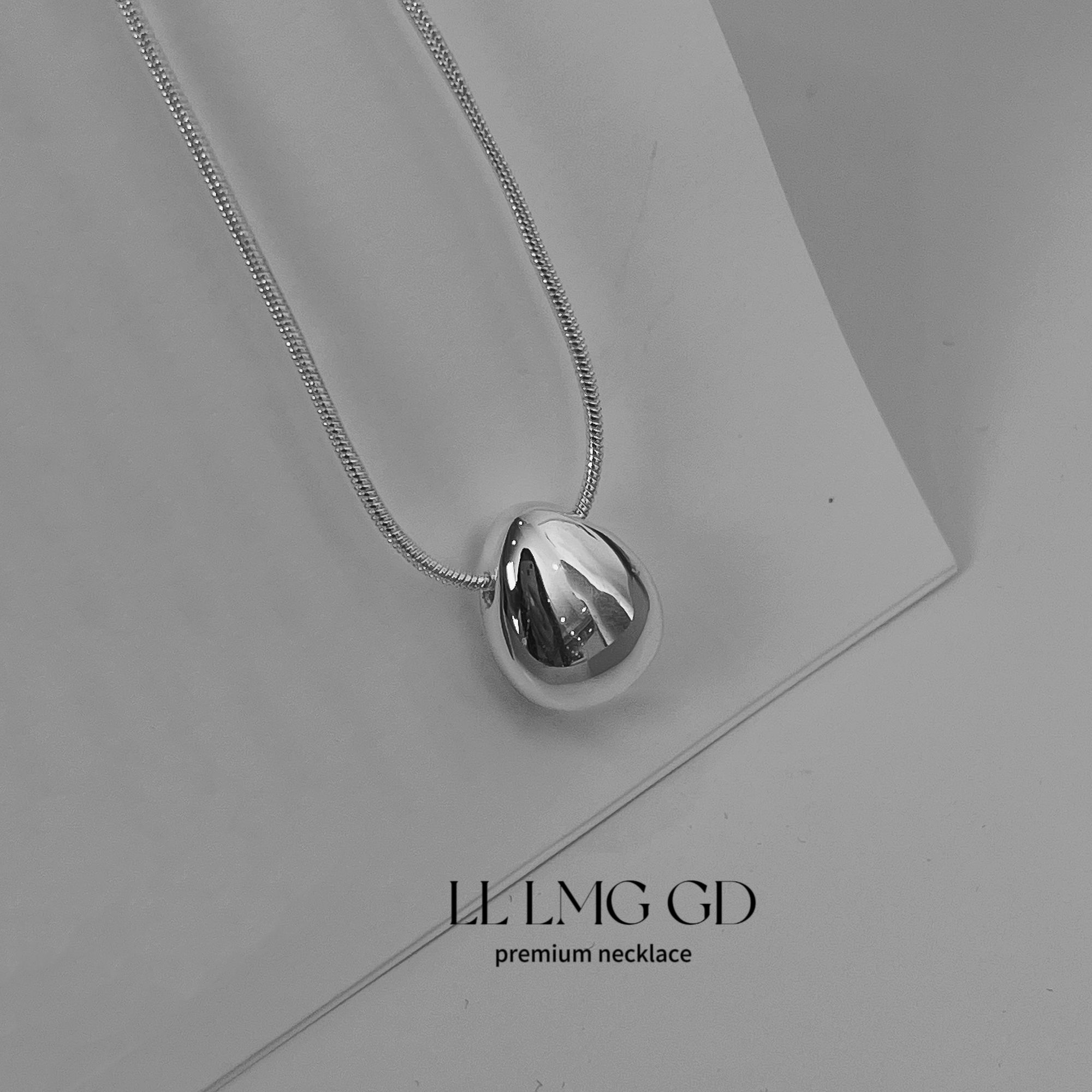 坠链均925银 【莉莉家】2024韩版水滴吊坠小众925银项链LL-253082