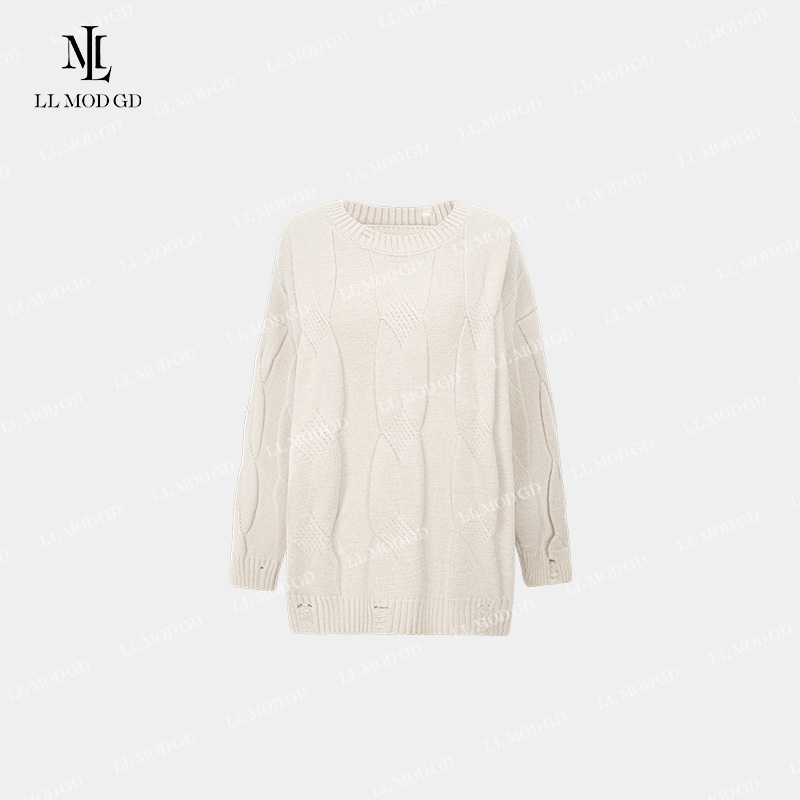 LL·MOD·GD时光交叠  2024早秋网红同款时尚百搭毛衣上衣YL-253561