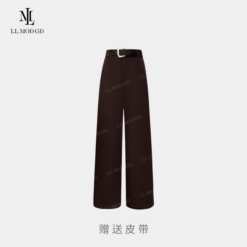 LL·MOD·GD法式潮流休闲裤2024早秋时尚显瘦纯棉裤子XR-253355