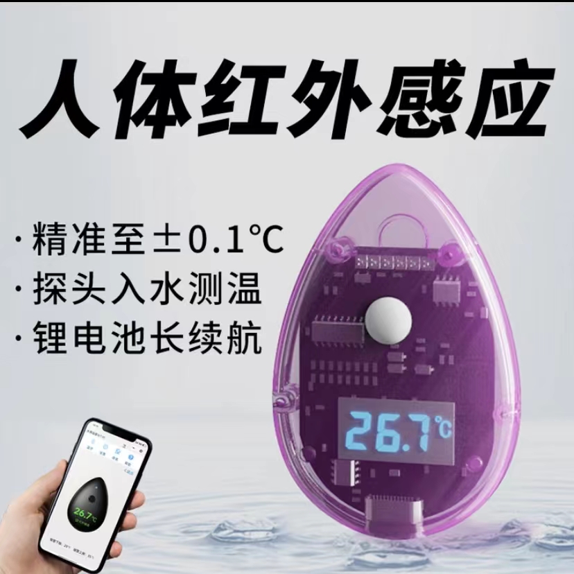 鱼缸水温计高精度温度计水温显示入水红外温度计家用温度计多功能
