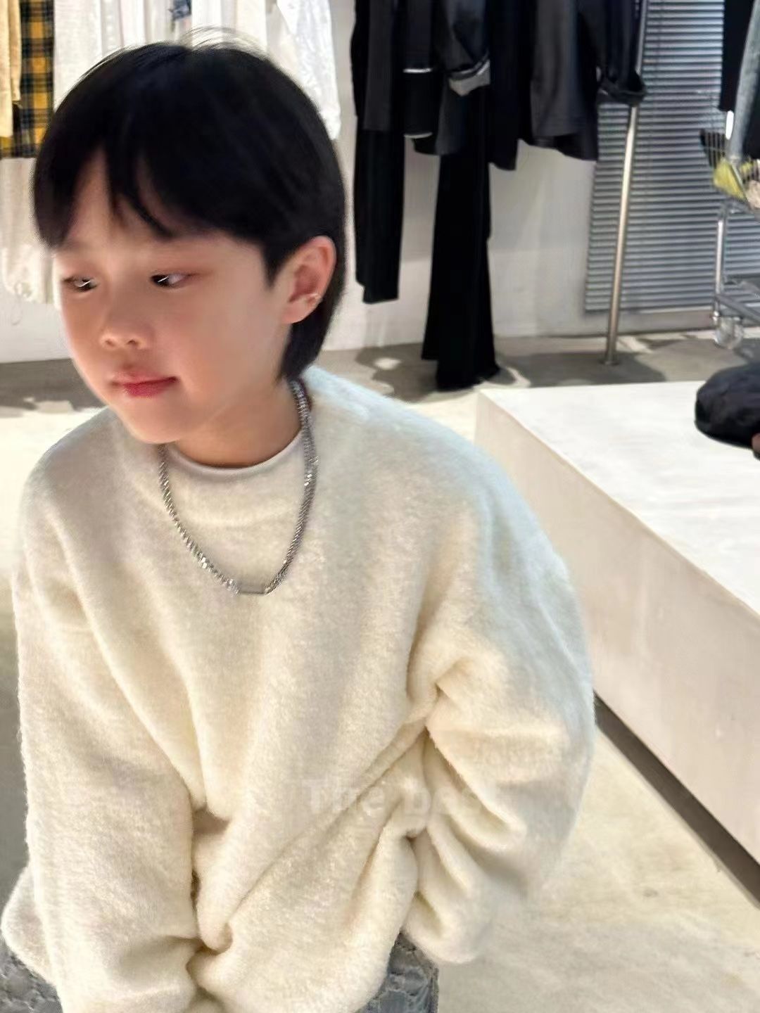童装潮款Y韩国童装男童毛衣冬装儿童针织衫毛毛衣时髦中大童