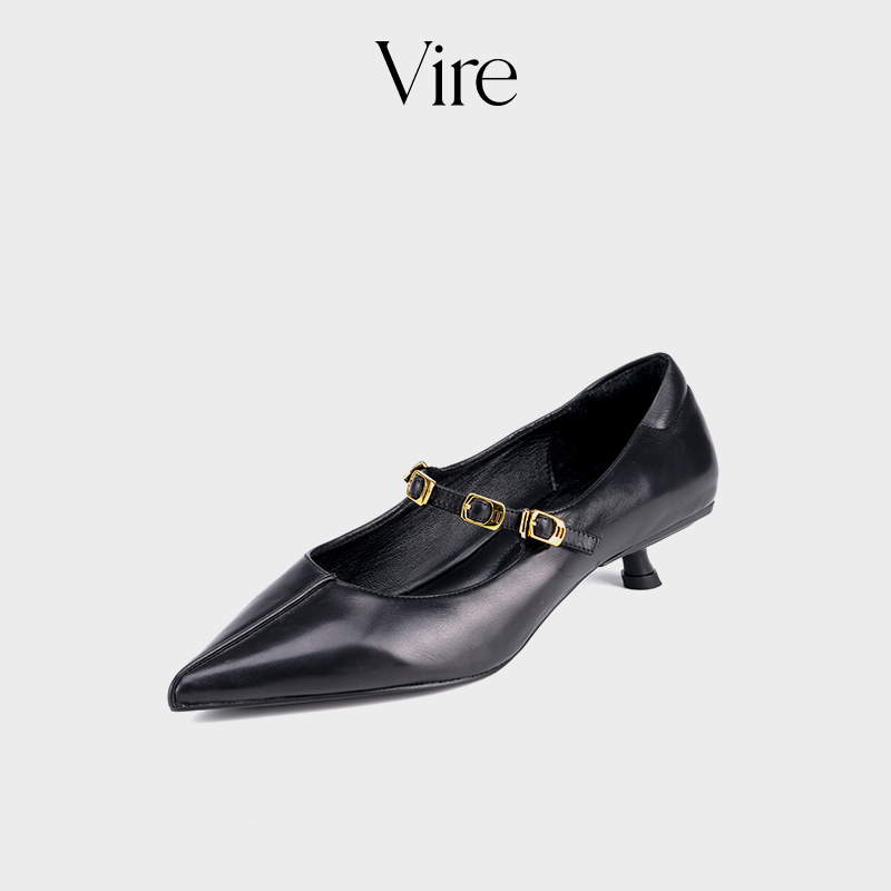 VIRE/23125轻奢简约时尚尖头细跟单鞋
