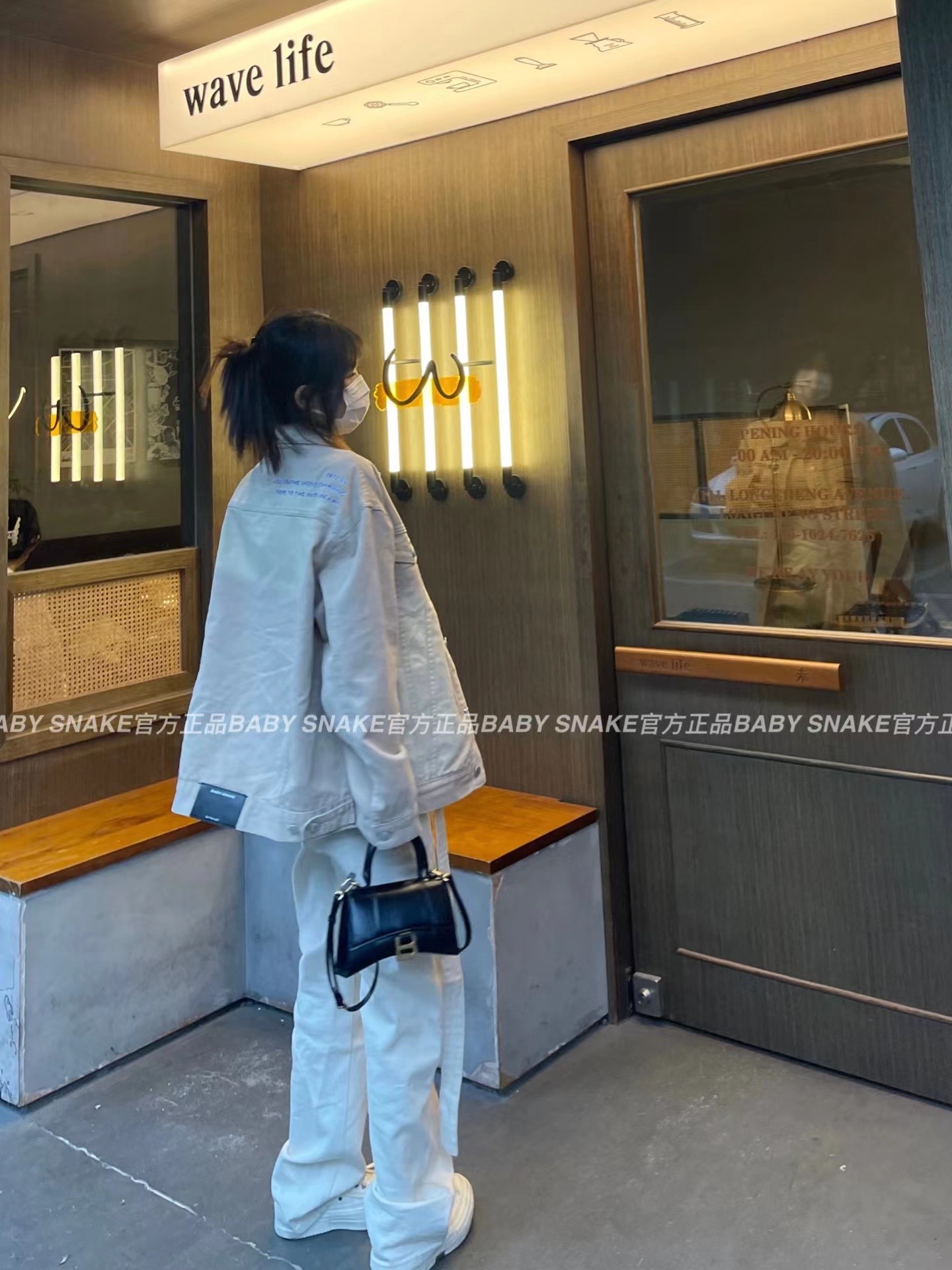 BABY SNAKE官方正品 2024‘ss牛仔外套宽松显瘦男女同款咖色百搭