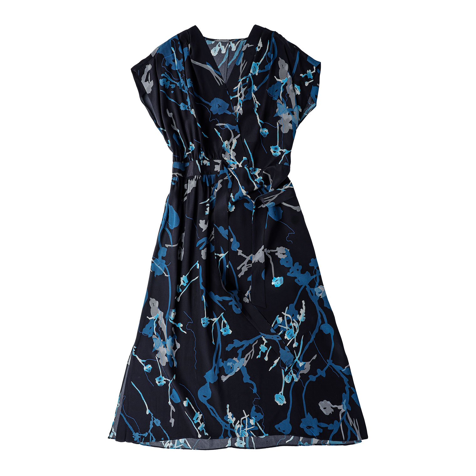 桑蚕丝高级女装时尚气质修身显瘦优雅连衣裙收腰长裙L24014