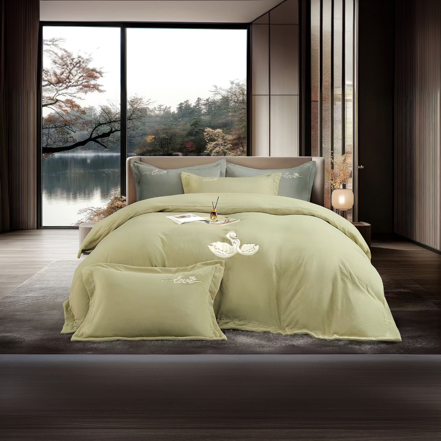 冬季牛奶绒四件套轻奢高档10斤加厚保暖绒床单被套防静电床上用品