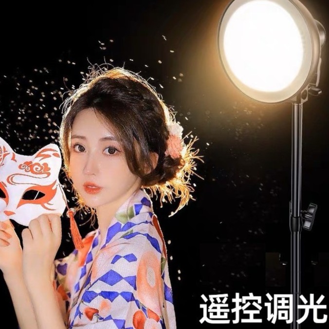 发丝灯补光拍摄神明少女灯摄影散热拍视频场间主播网红背景氛围灯