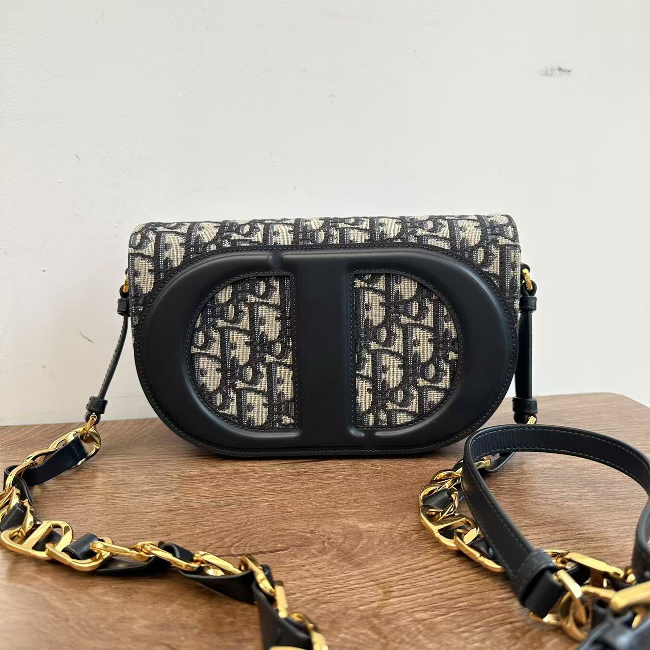 99新 DIOR/迪奥 【文子姐专属】/D0742/老花新款马鞍斜挎包