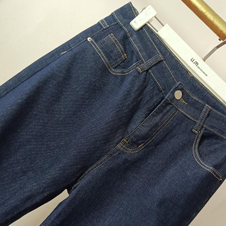 优米定制款挽边牛仔裤0329春夏百搭牛仔裤裤子