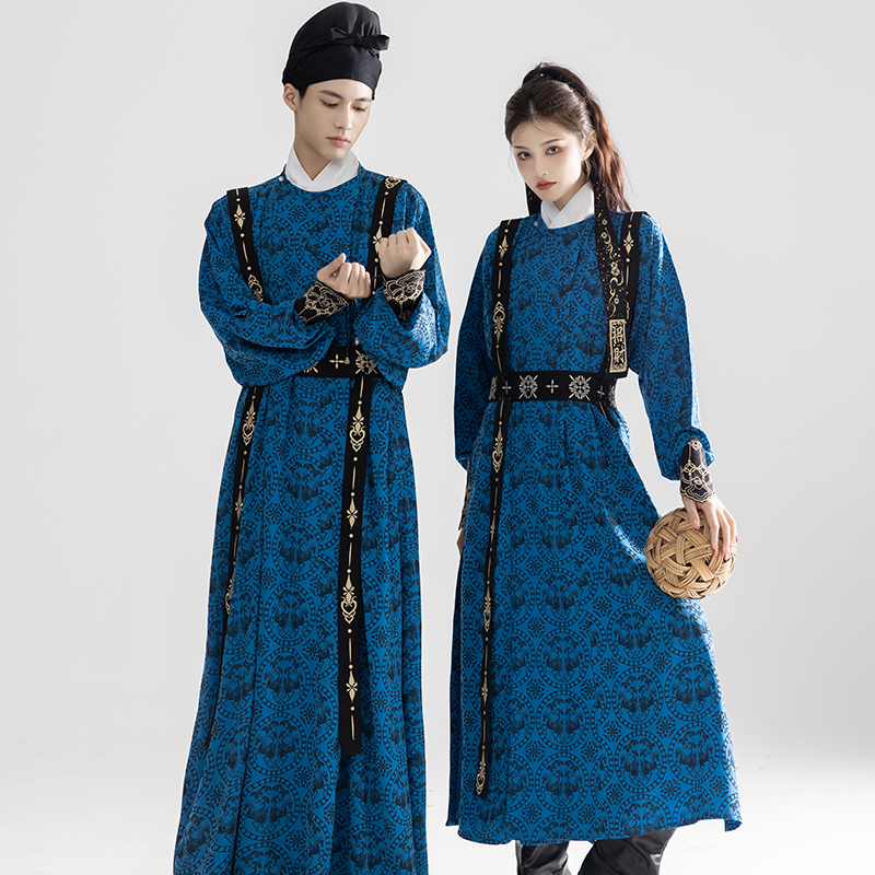 花朝记｜花花优选｜韶华｜男女汉服传统翼马纹｜唐制圆领袍灯笼裤