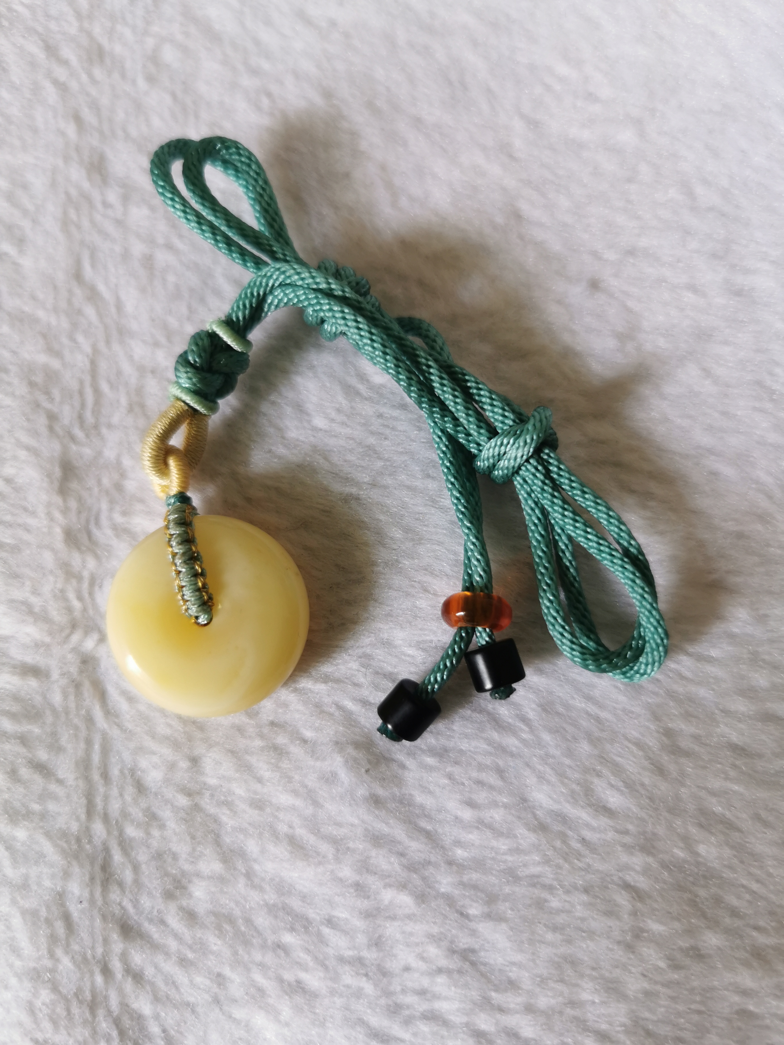 原矿琥珀蜜蜡平安扣吊坠