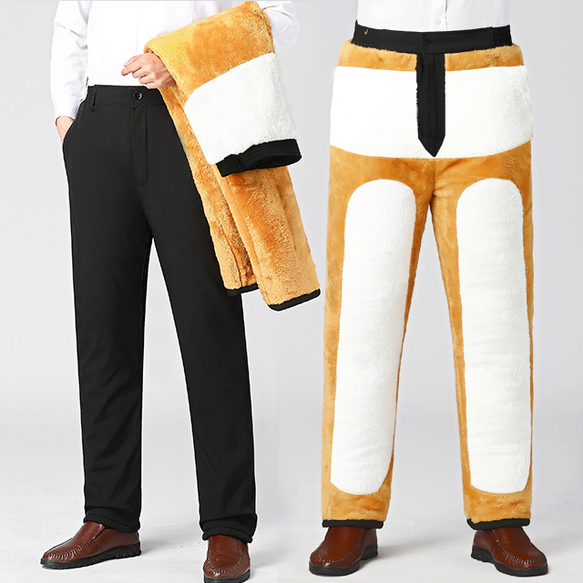 【护腰护膝】棉裤男三层加绒加厚冬季中老年爸爸高腰宽松爷爷保暖