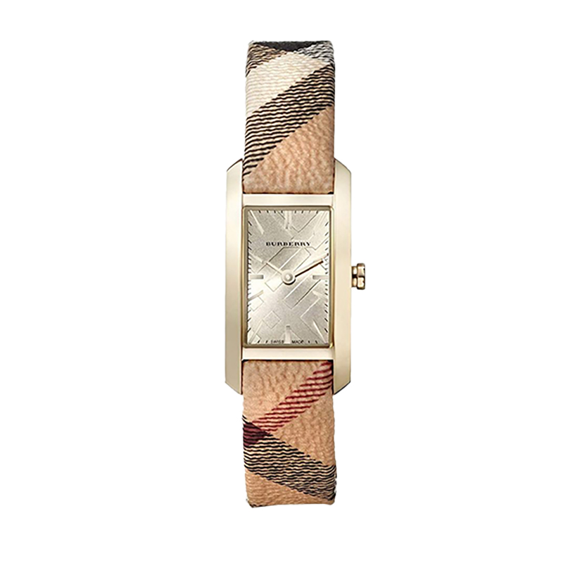 burberry/博柏利时尚女士经典格纹表带小方表手表BU9509
