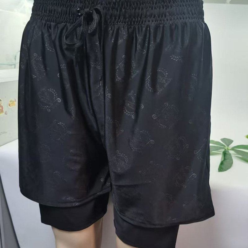 双层泳裤男士防尴尬2024新款速干大码平角专业泡温泉游泳装备