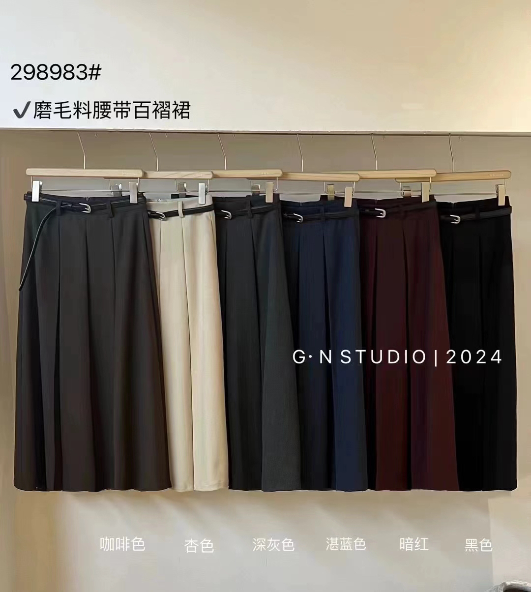 时尚显瘦百褶长裙