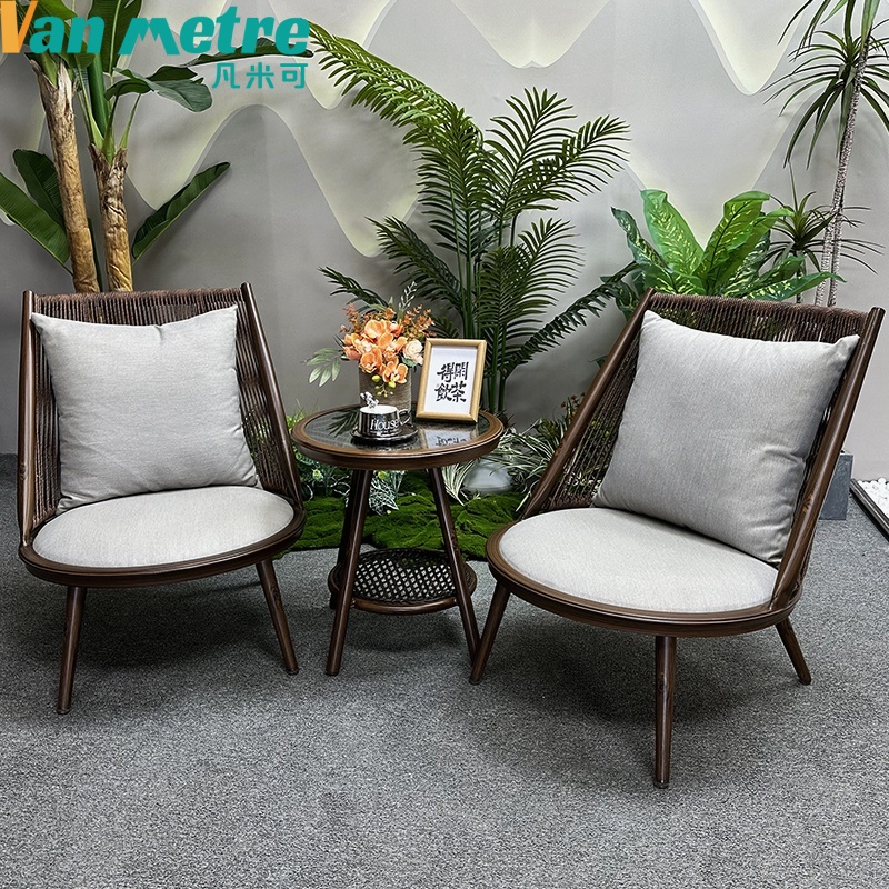 阳台小桌椅藤椅三件套组合套装户外休闲茶桌椅阳台茶桌茶椅组合