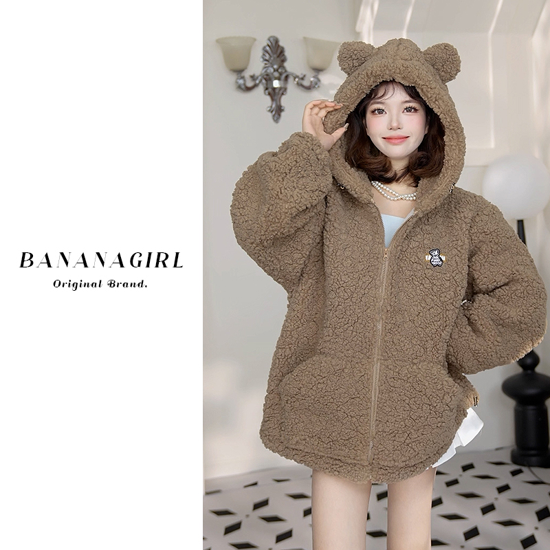 Bananagirl【布谷熊】极寒睡衣女冬保暖循环蓄温加厚连帽外套可外穿