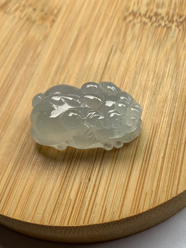 缅料天然a货翡翠正冰貔貅  29.6×17.8×11.7mm