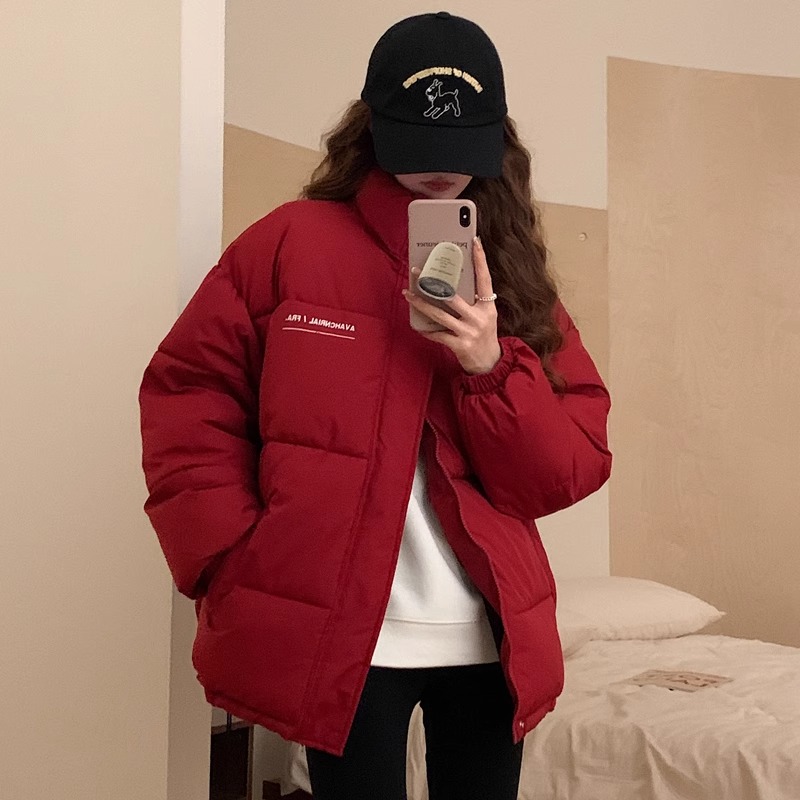 LOzP立领棉服女2023冬季新款加厚短款棉衣小个子oversize棉袄外套