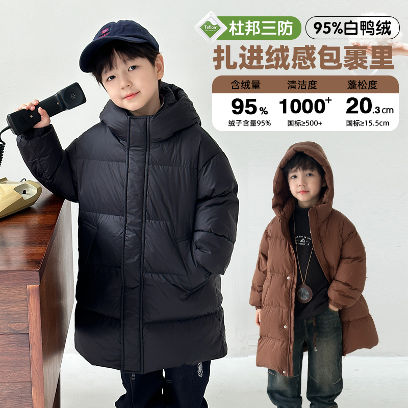 蓬松宽版绗线连帽羽绒服外套 37404