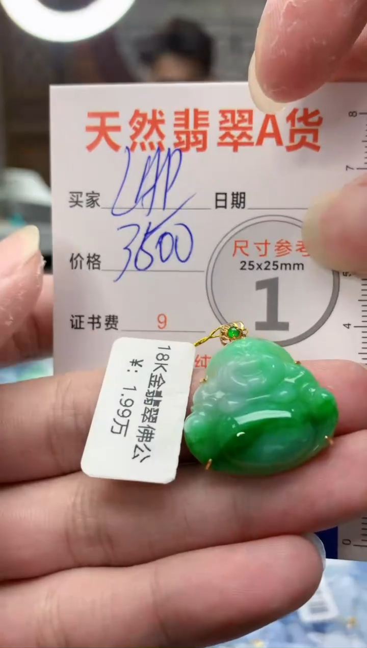 【闪购商品】翡翠颈饰18K金镶嵌LAP
