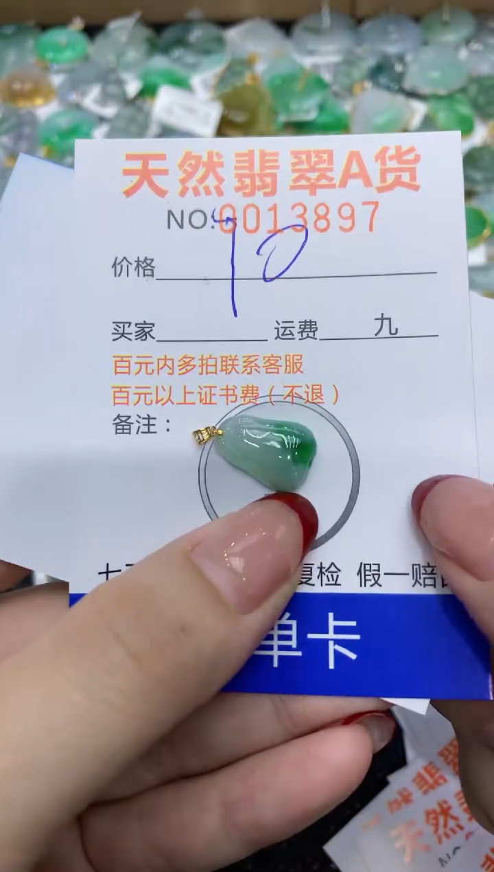 【闪购商品】翡翠颈饰18K金镶嵌1111111111