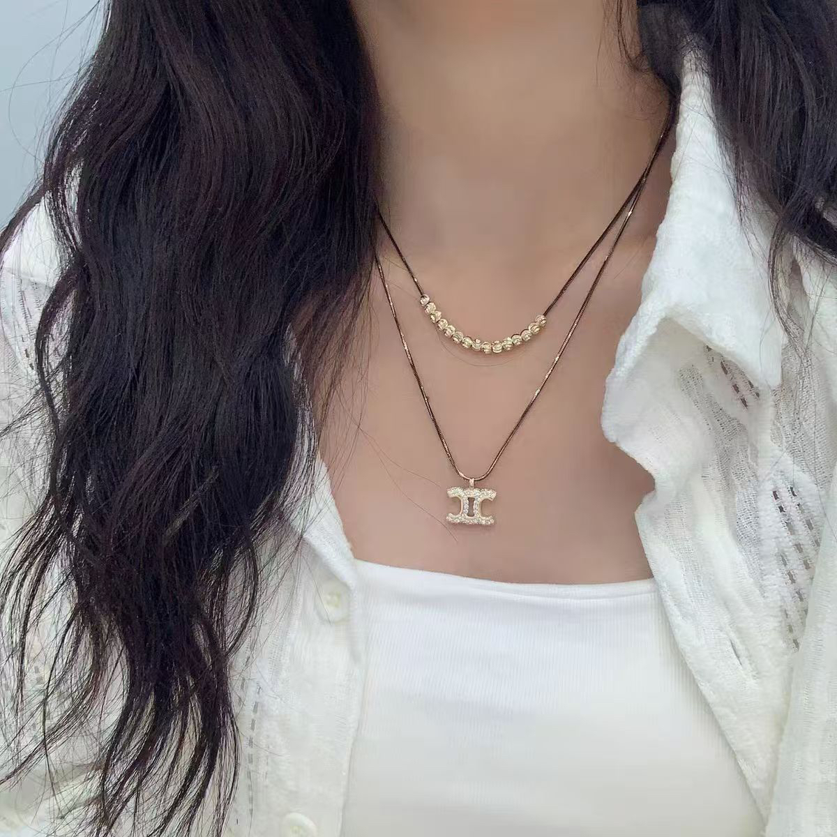 钛钢仿水晶项链 项链编号101-190号此链接拍下