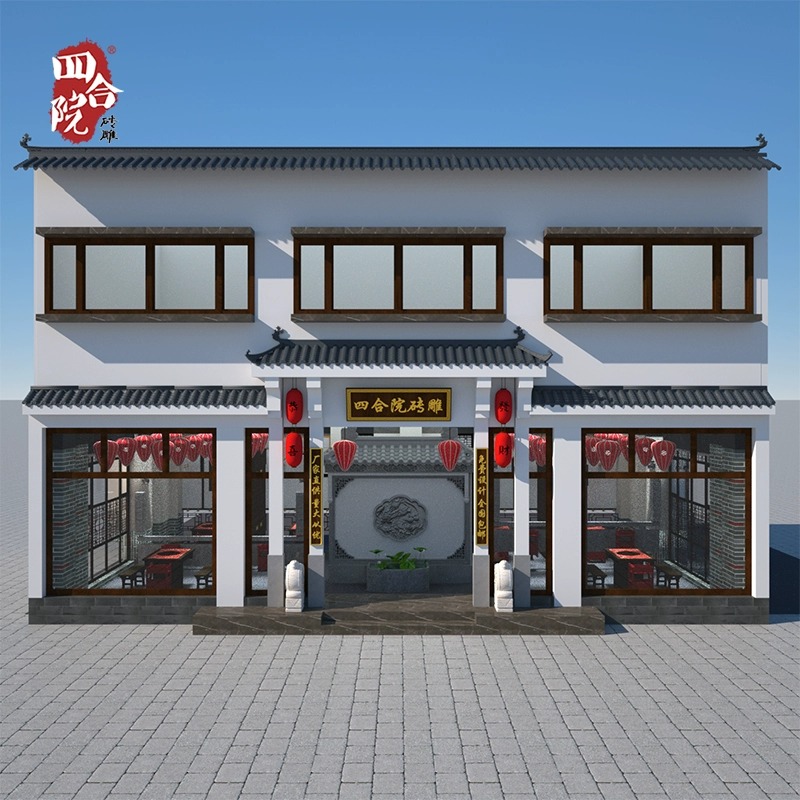 仿古瓦树脂徽派马头墙门头瓦屋檐瓦滴水瓦古建装饰瓦厂家直销