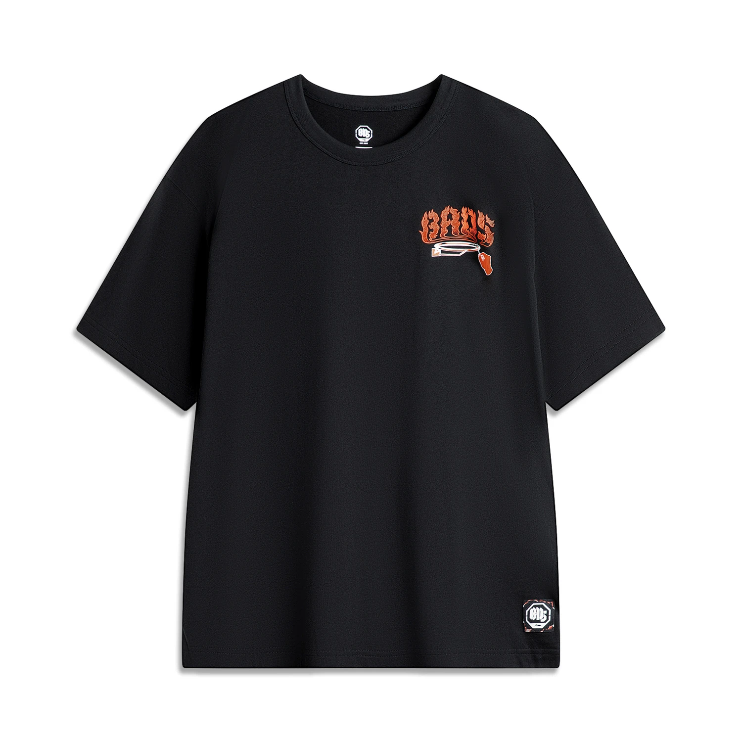 《直播》李宁短袖T恤男子2024秋季反伍BADFIVE圆领文化衫AHSU157