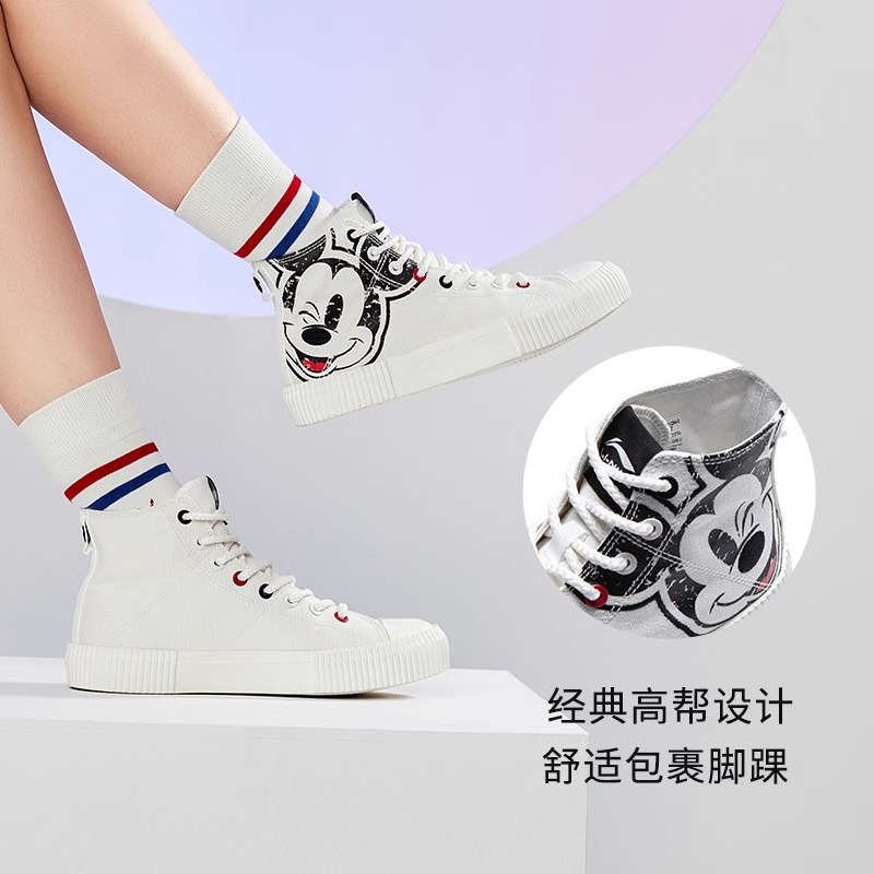 （直播）李宁春季联名系列休闲鞋高帮涂鸦撞色休闲帆布鞋AGCR284