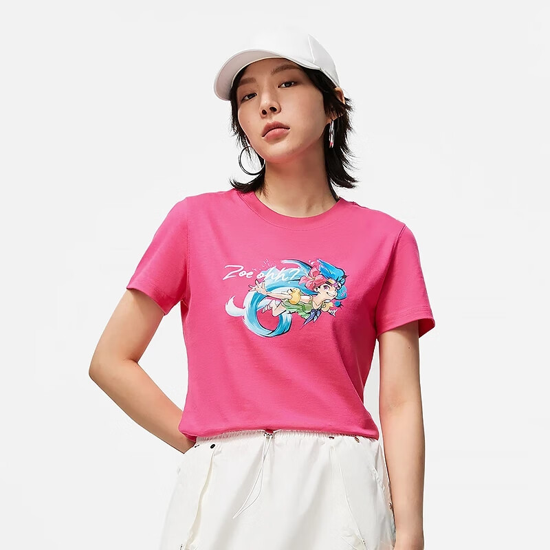 (直播）李宁英雄联盟泳池派对联名运动休闲女子短袖T恤 ATST808